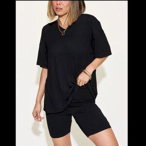 NWT 2 pc Basic Bae Tee & Shorts Set - S, M, L, XL, XXL